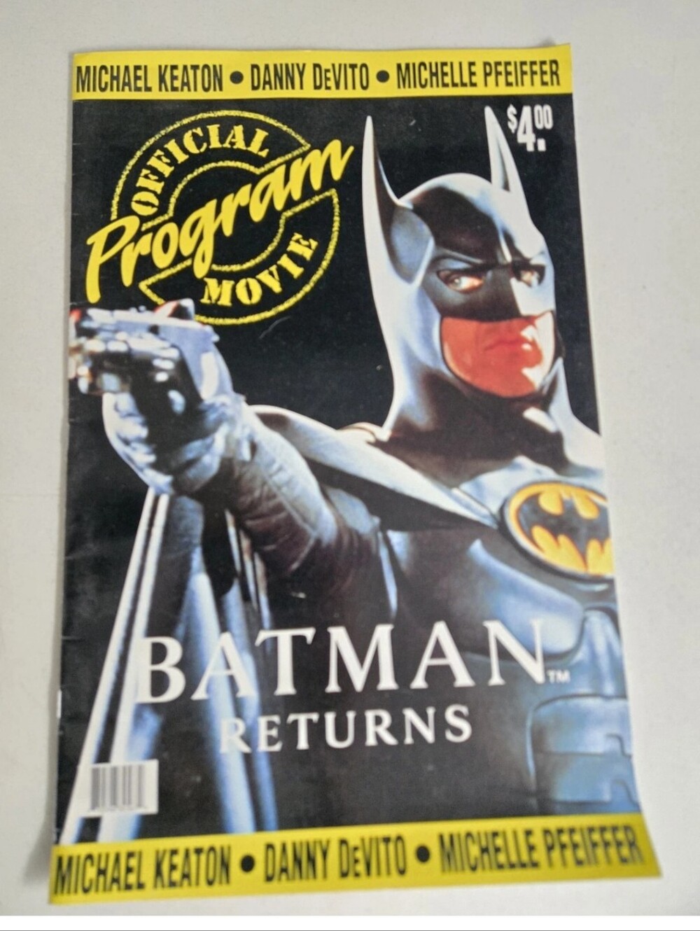 1992 Batman Returns Official Movie Program Vintage